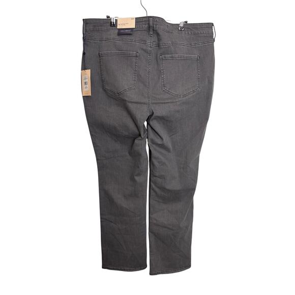 NYDJ Ellison Jeans Womens 18W Destiny Gray Straight Leg High Rise Lift Tuck NWT - Picture 3 of 10